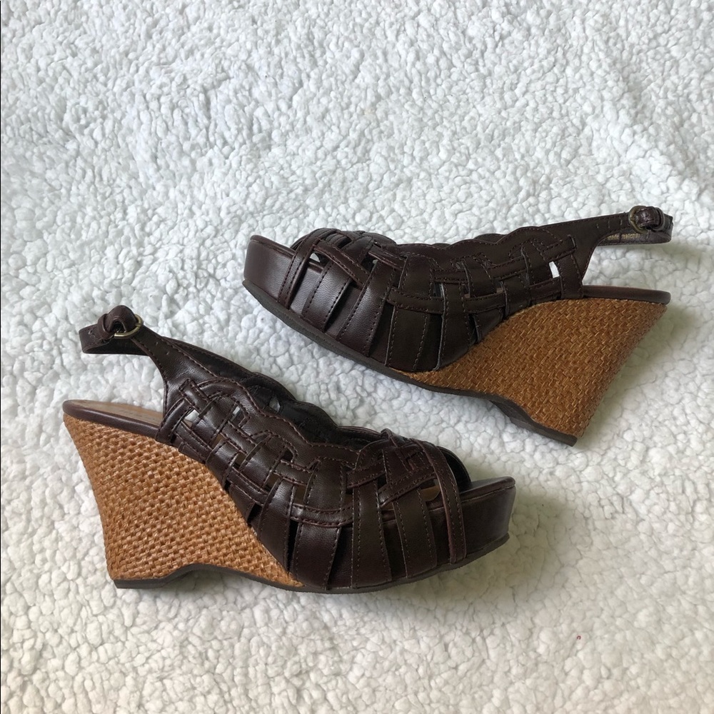 Brown Wedge Sandals